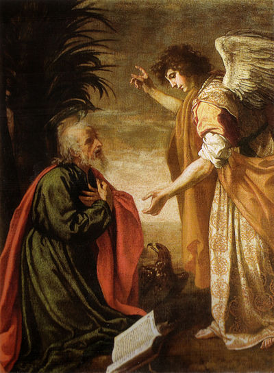 John the Apostle on Patmos, a 17th-century painting by Jacopo Vignali.