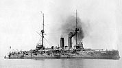 Asahi at anchor, c. 1906