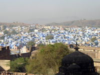 La ville bleue vue depuis le fort de Mehrangarh