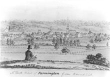 Northwest View of Farmington from Round Hill, by John Warner Barber, 1836