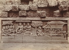 KITLV 103706 - Kassian Céphas - Bas-relief at Borobudur near Magelang - 1890-1891.tif