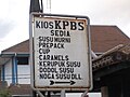 Kios yang menjual berbagai produk susu KPBS Pangalengan