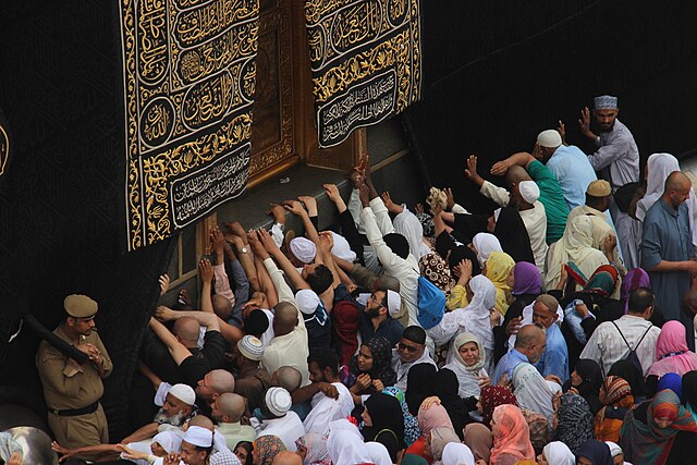 Muslims at the Kaaba, Mecca.