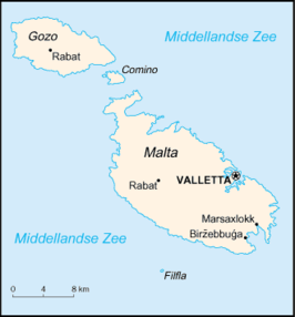 Kaart van Malta