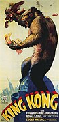 Autre affiche originale du film King Kong sorti en 1933.