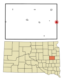 Kingsbury County South Dakota Incorporated and Unincorporated areas Arlington Highlighted.svg