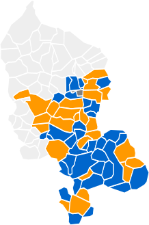 Second round results by commune Legislatives Territoire de Belfort-1 2017 T2.svg