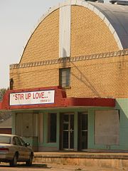 An old theatre in Downtown LaFayette most recently served as a church.