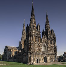 Lichfield Cathedral in modern times.