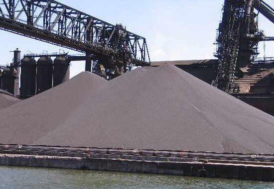 Iron ore pellets used in the production of steel