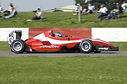 Callum MacLeod driving the Litespeed Formula Three car at Snetterton in 2008. Litespeed MacLeod.jpg