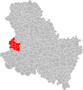 Standort der Gemeinde der Gemeinden der Region Charny