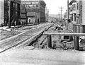 Looking north on 7th Ave from Pine St showing regrade work, Seattle, Washington, April 8, 1915 (LEE 112).jpeg