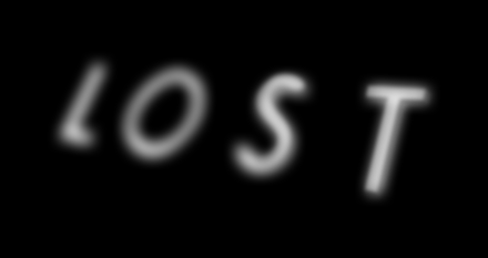 The word Lost in white lettering on a black background.