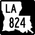 Louisiana Highway 824 işaretçisi