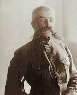 Comandante do 4º Corpo de Cavalaria do Exército Don, tenente-general Mamontov (Mamantov) K. K. Foto 1919