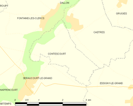 Mapa obce Contescourt