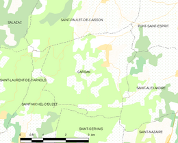 Carsan - Localizazion