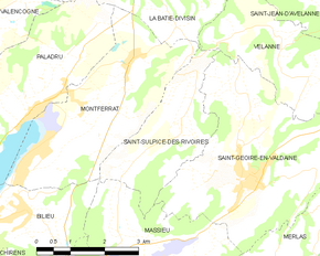 Poziția localității Saint-Sulpice-des-Rivoires