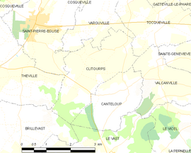 Mapa obce Clitourps