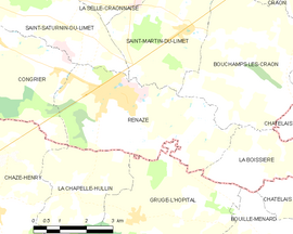 Mapa obce Renazé