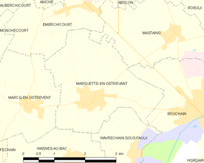 Poziția localității Marquette-en-Ostrevant