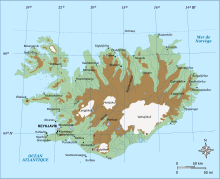 Carte d'Islande