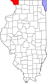 Jo Daviess County's location in Illinois