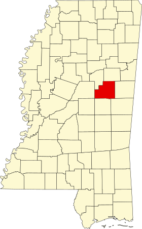 Locatie van County of Winston (Winston County)