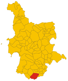 Map of comune of Mogoro (province of Oristano, region Sardinia, Italy) - 2016.svg