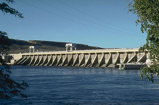 McNary Dam dam in Benton County, Washington / Umatilla County, Oregon, USA