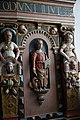 English: Pulpit in Melby church in Halsnæs. The year 1609 is painted on it. From Bernt snedkers (carpenter) workshop in Slangerup