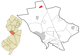 Mercer County New Jersey incorporated and unincorporated areas Hopewell highlighted.svg