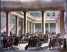 The interior of the old Corn Exchange, London, 1808. Microcosm of London Plate 033 - Corn Exchange (tone).jpg