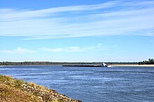 Mississippi River from Eunice, Arkansas, a settlement destroyed by gunboats during the Civil War. Mississippi River from Eunice, Arkansas.jpg