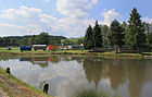 Čeština: Severní rybník v Mochtíně English: North pond in Mochtín, Czech Republic