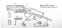 Desenho da patente da carabina Paterson Model 1839