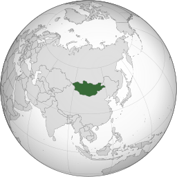 Mongolia (orthographic projection)