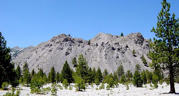 One of the Inyo Craters, an example of a rhyolite dome