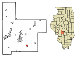 Montgomery County Illinois Incorporated and Unincorporated areas Coffeen Highlighted.svg