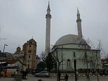 Mosque and Orthodox church next to each other Mosque and orthodox church in Ferizaj.jpg