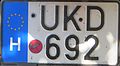 EU motorcycle plate