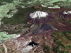 Composite satellite image of Mount Ruapehu