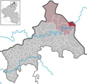 Poziția Mudersbach pe harta districtului Altenkirchen