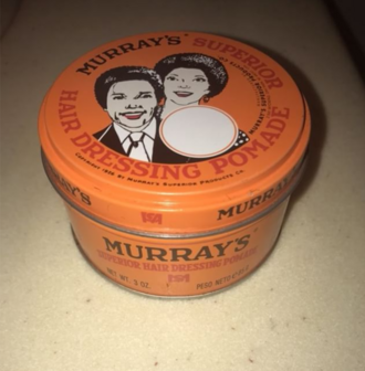 A tin of Murray's Superior Hair Dressing Pomade. Murray's pomade tin.png