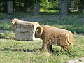 Stone sheep sculpture in Sisian