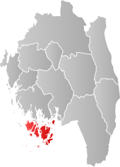 Lage der Kommune in der Provinz Østfold