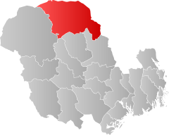 Lage der Kommune in der Provinz Vestfold og Telemark