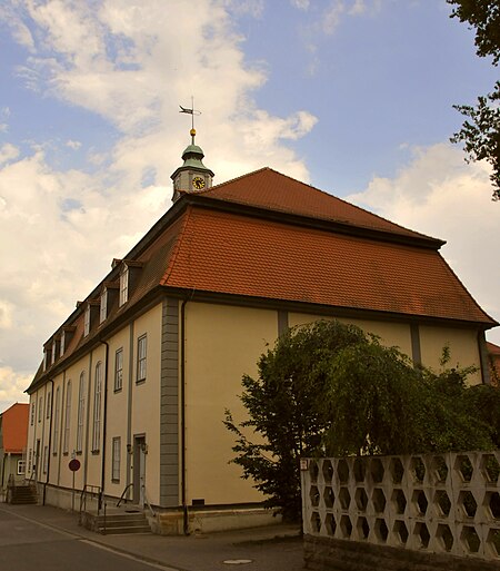 Neudietendorf Brüderkirche von oben