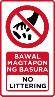 Thumbnail for File:No Littering - Bawal Magtapon ng Basura.svg